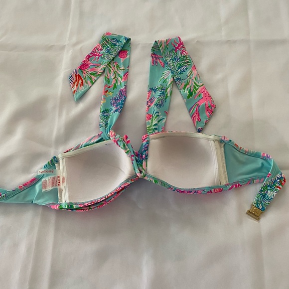 NWOT Lilly Pulitzer Bikini. Eddee Bikini Top. Lagoon sarong hipster - Picture 3 of 5